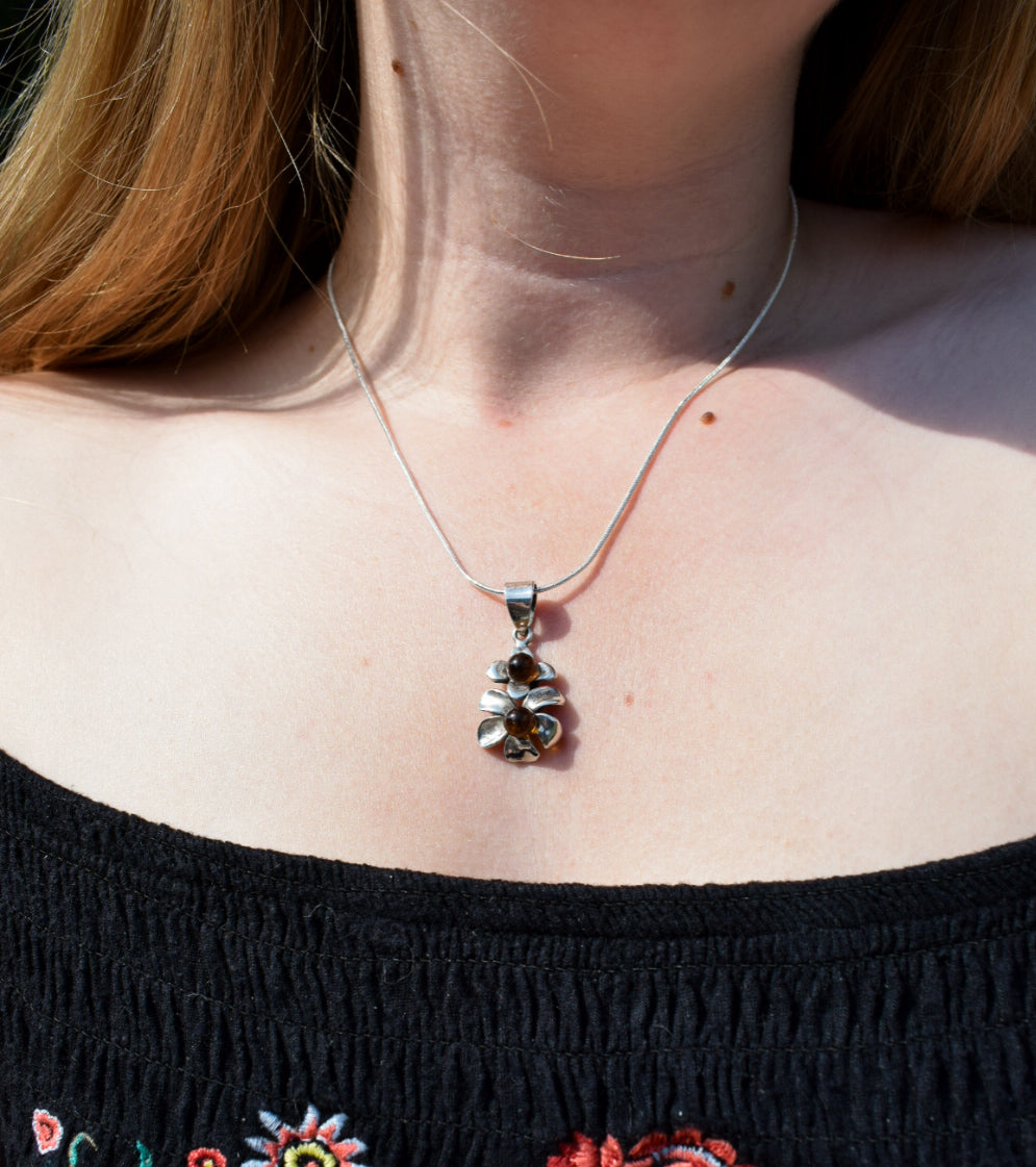 Amber Floral Necklace