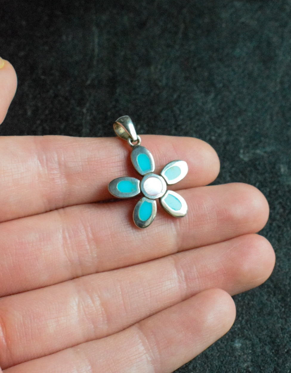 Turquoise Flower Necklace