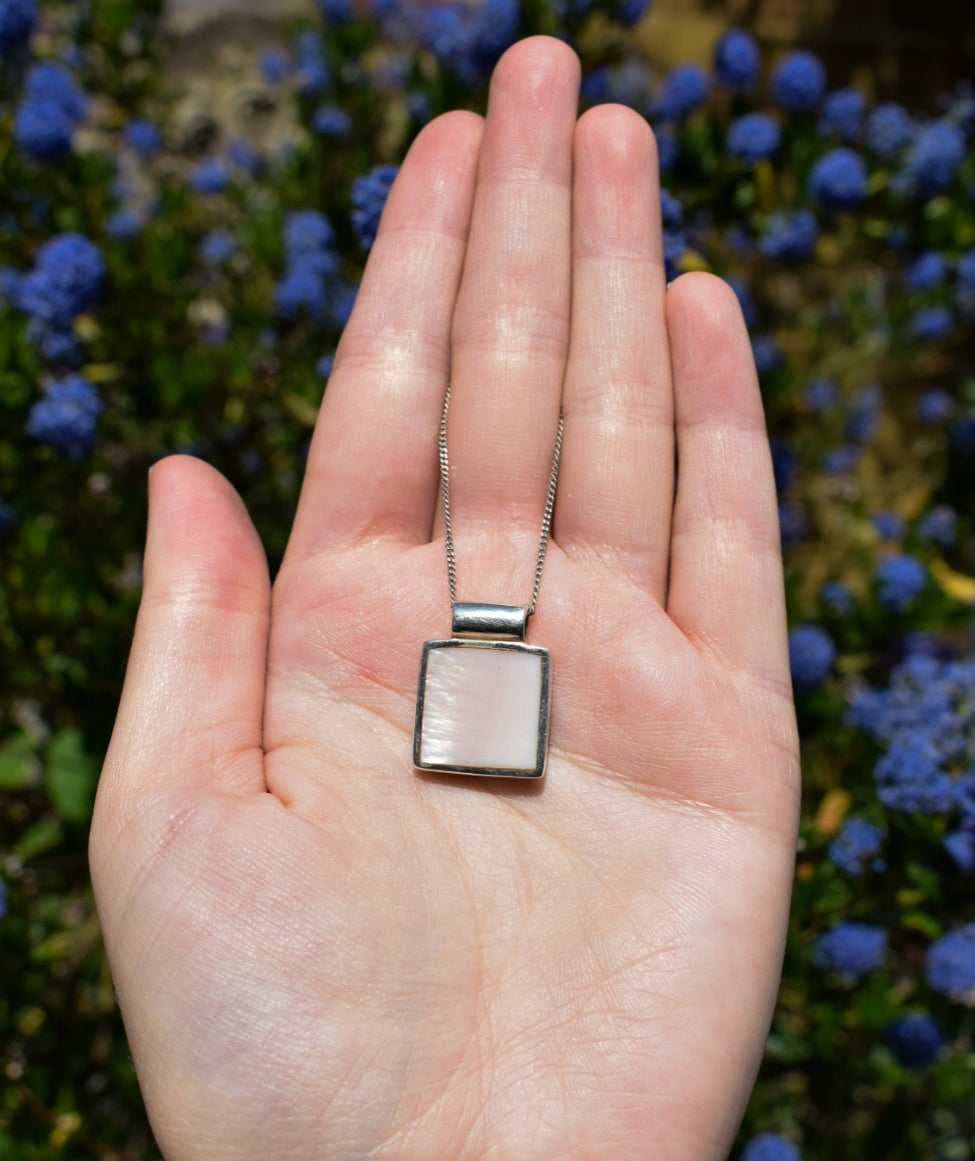 Reversible Mother of Pearl Necklace