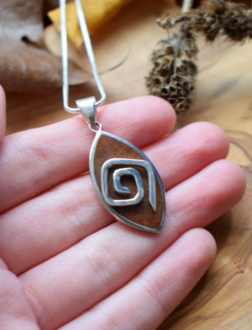 Sterling Silver Swirl Necklace