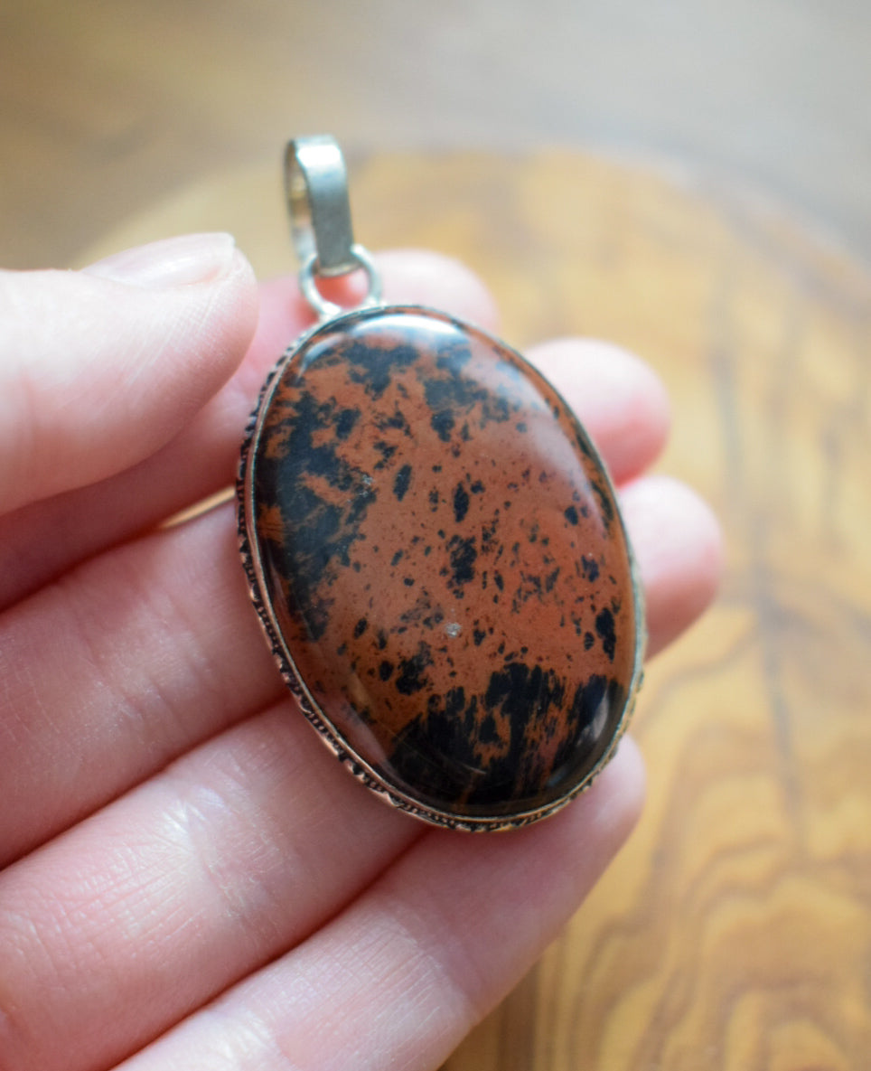 Mahogany Obsidian Necklace
