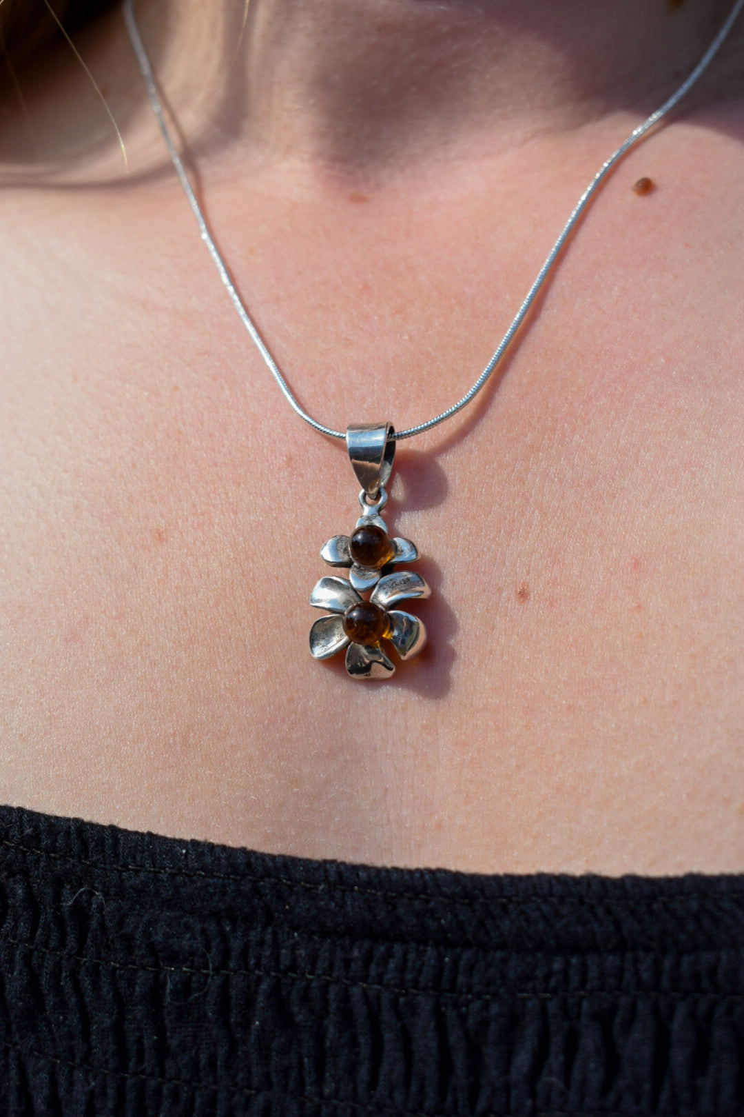 Amber Floral Necklace