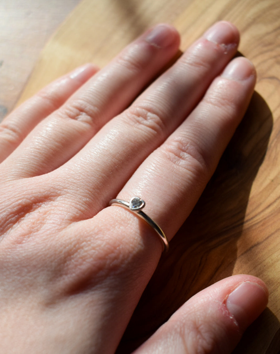 Diamanté Style Ring Size N
