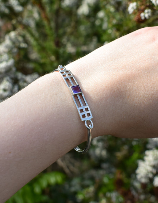 Sterling Silver Amethyst Bracelet