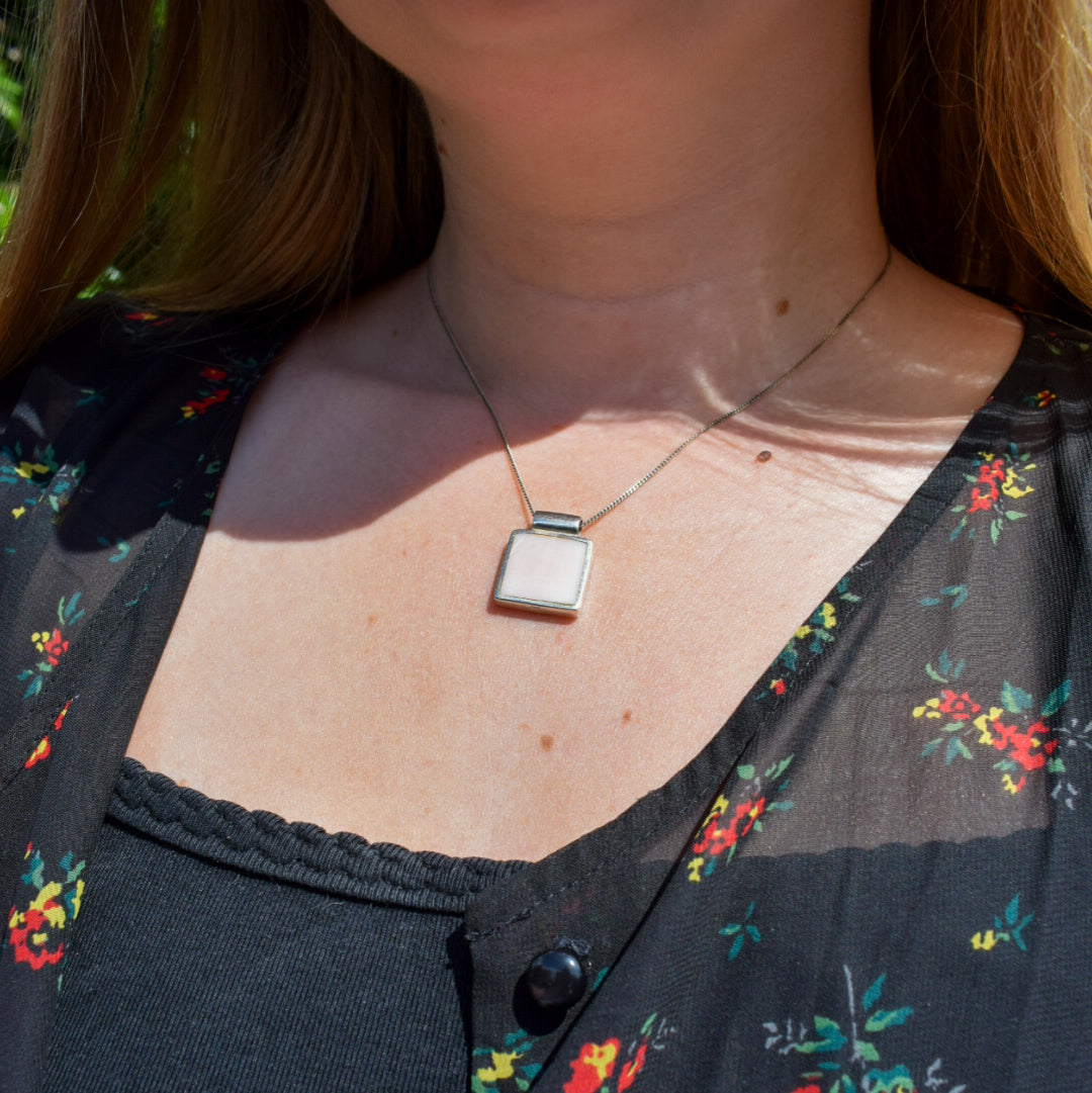 Reversible Mother of Pearl Necklace
