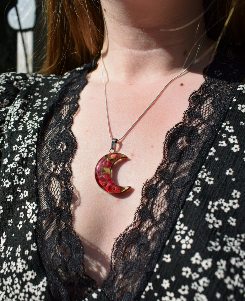 Floral Moon Necklace