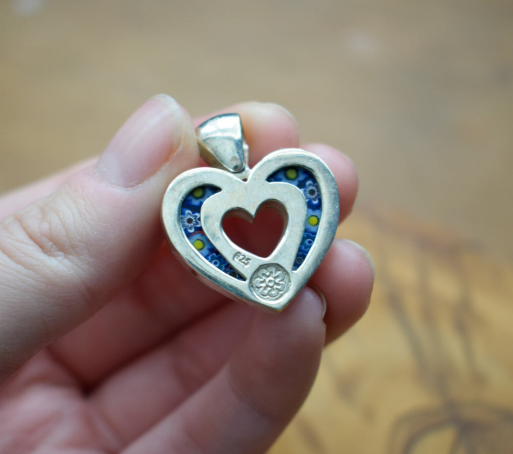 Murano Glass Heart Necklace