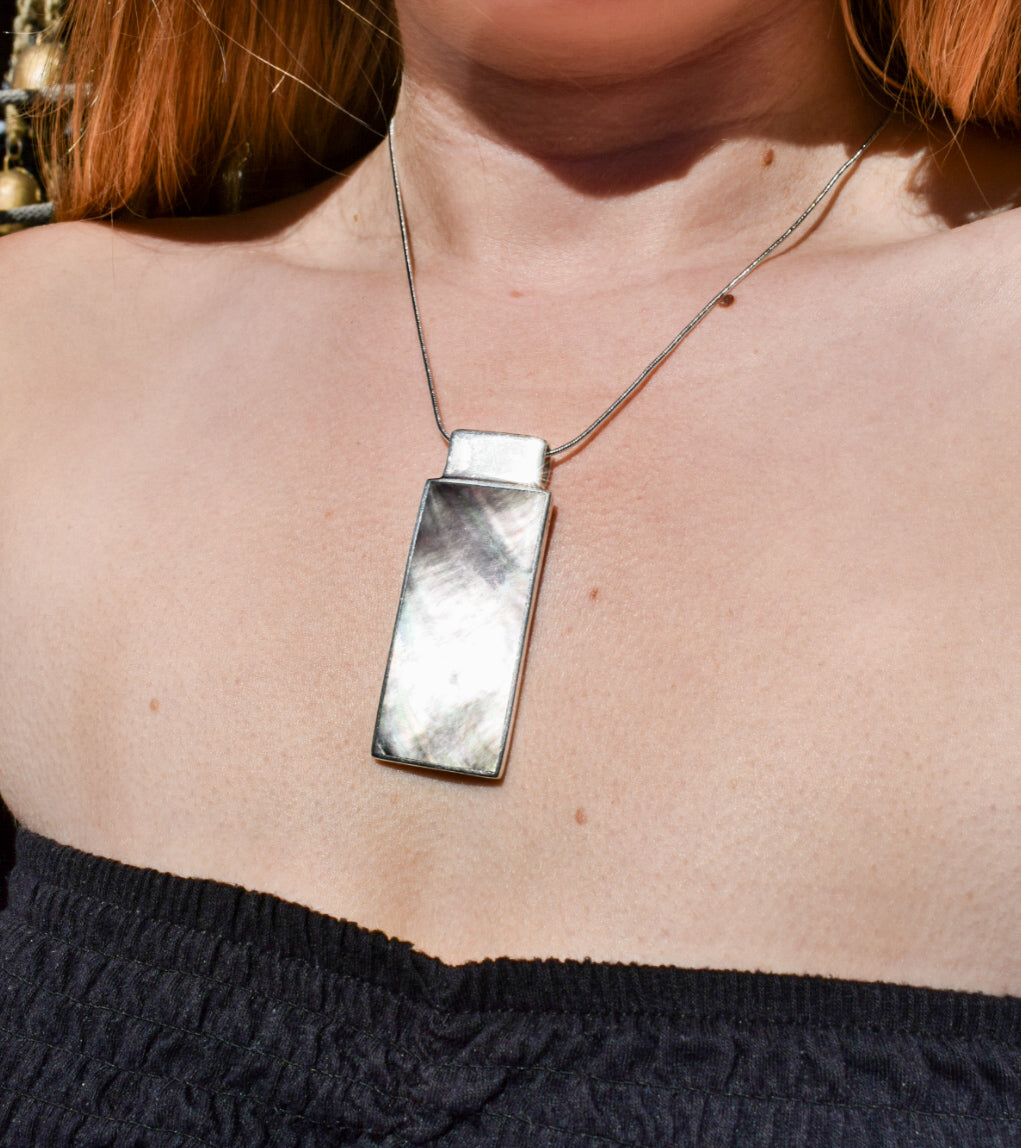 Sterling Silver Abalone Necklace