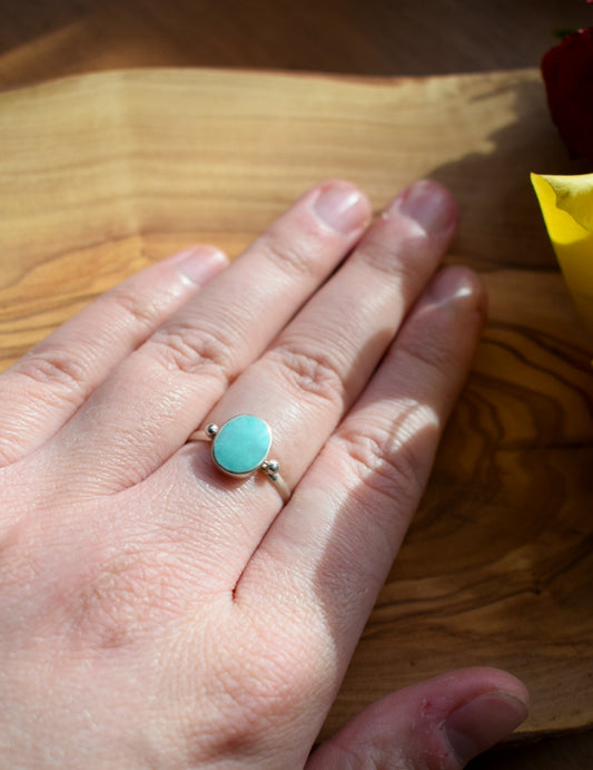 Blue Enamel Ring