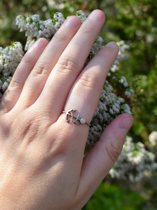 Mother of Pearl Anchor Ring
