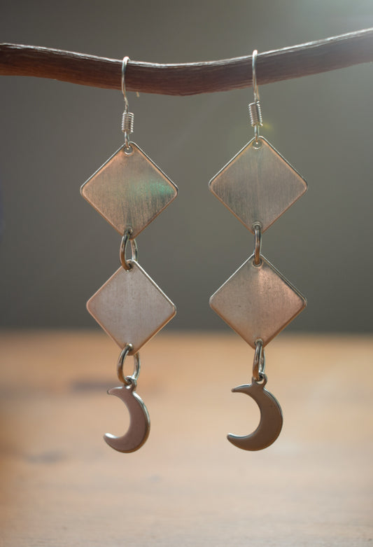 Silver Moon Earrings