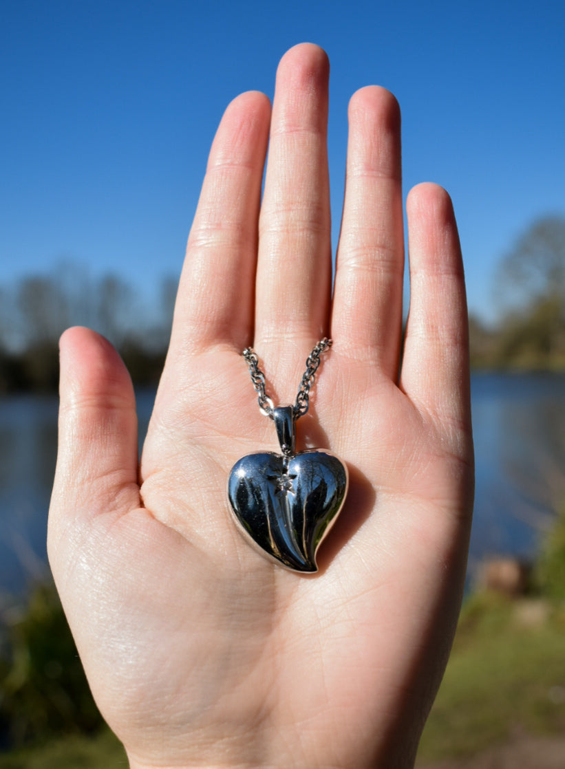 Bejewelled Heart Necklace