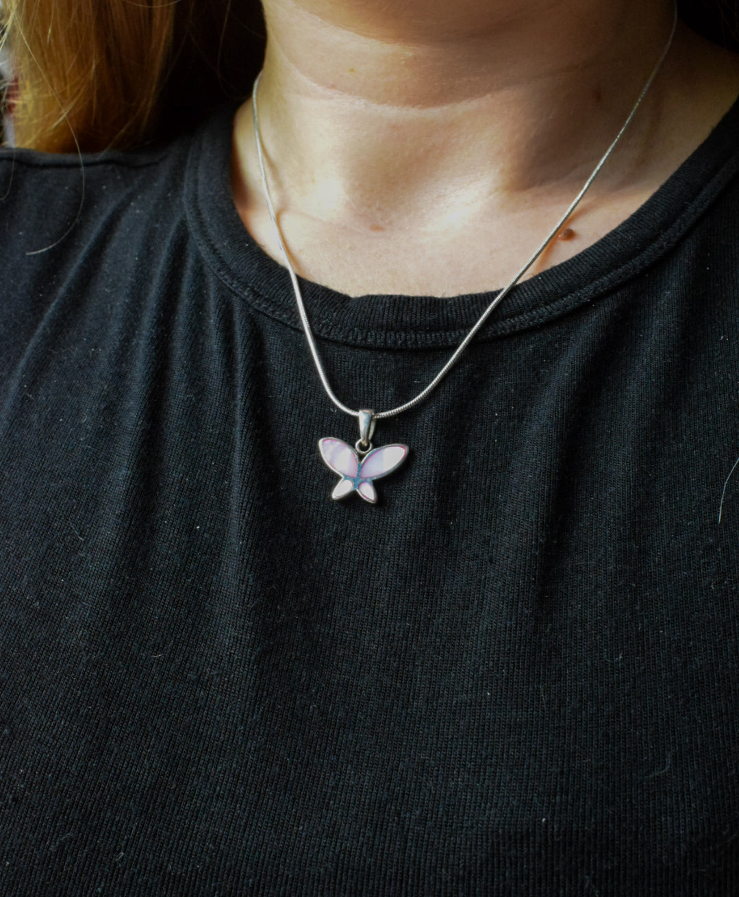 Enamel Butterfly Necklace