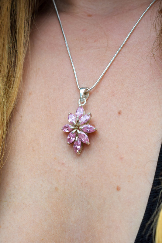 Pink Zirconia Necklace