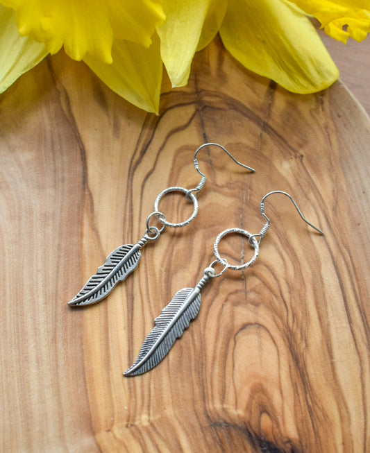 Mismatched Feather Earrings