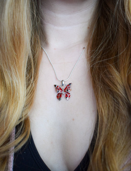 Sterling Silver Butterfly Necklace