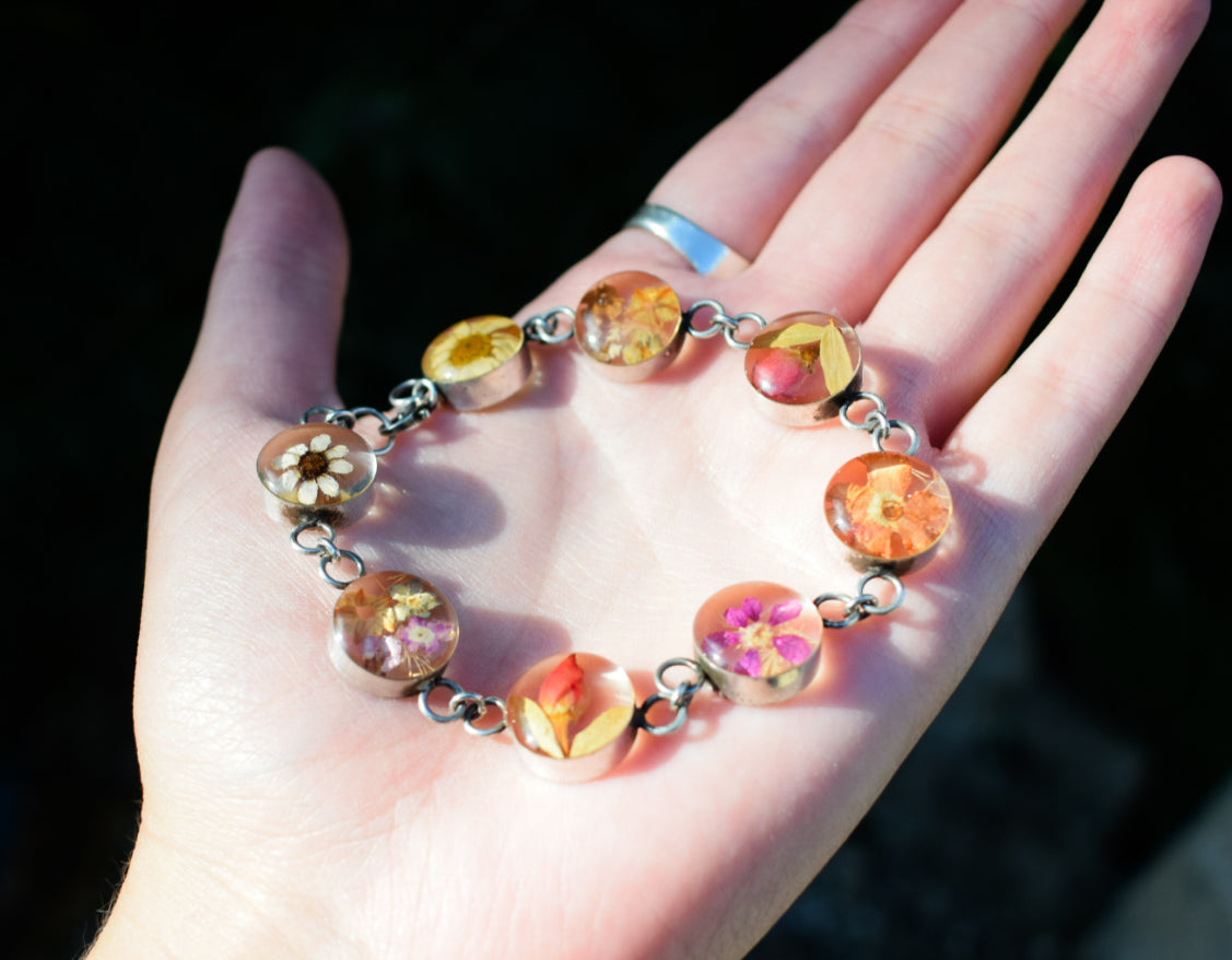 Floral Resin Bracelet
