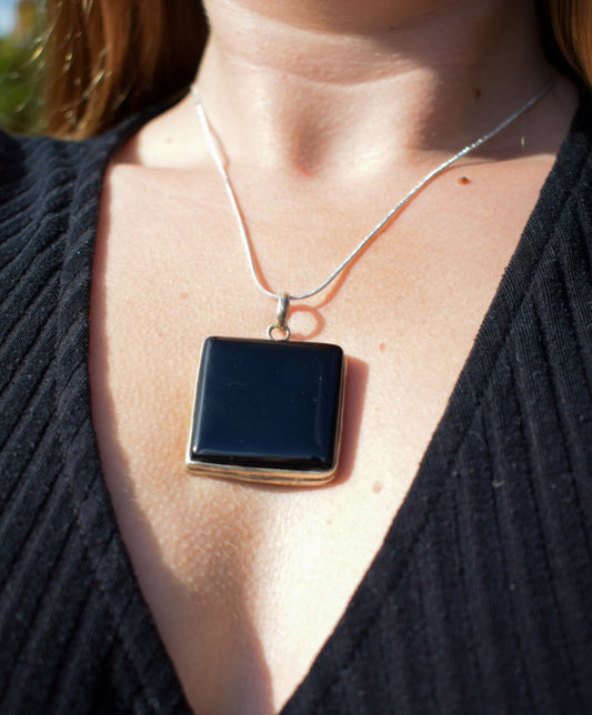 Square Onyx Pendant