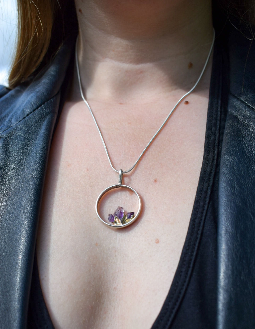 Sterling Silver Amethyst Pendant
