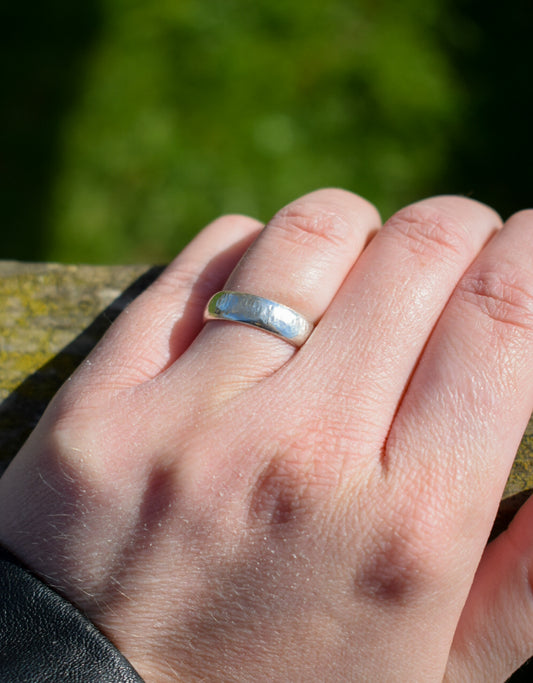 Hammered Silver Ring