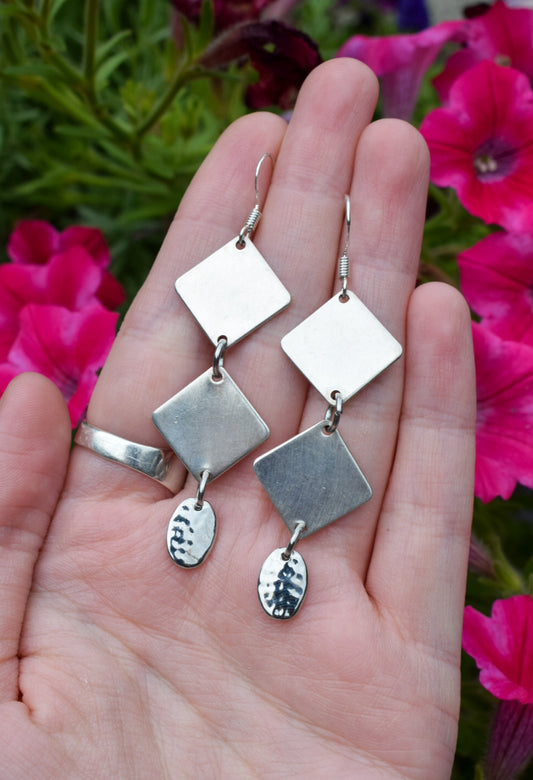 Upcycled Silver Earrings