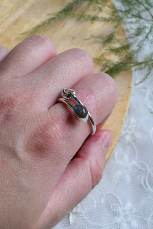 Adjustable Labradorite Ring