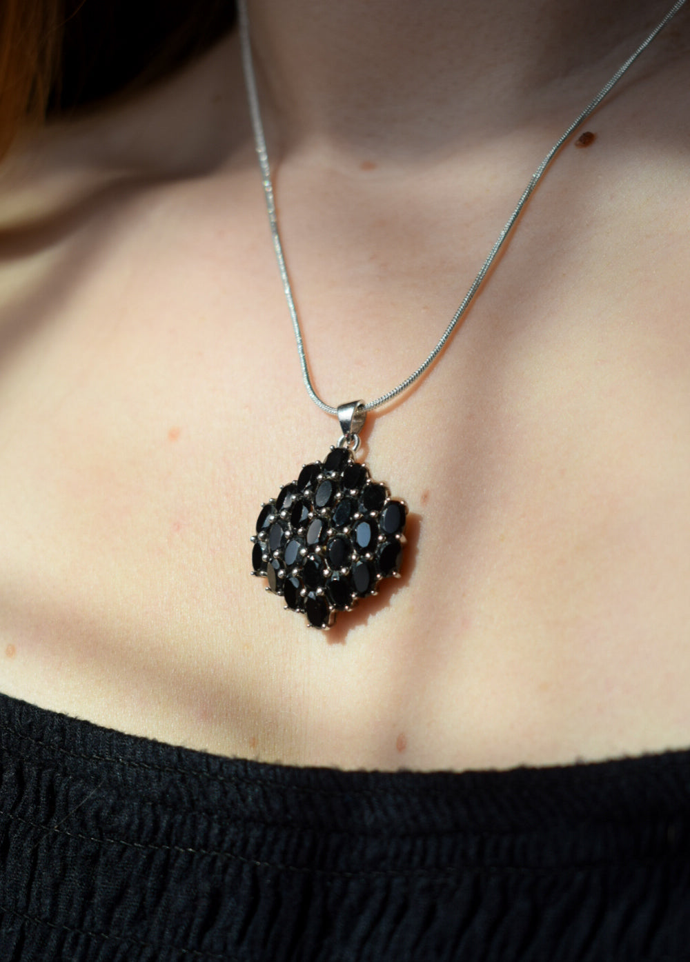 Black Gemstone Necklace