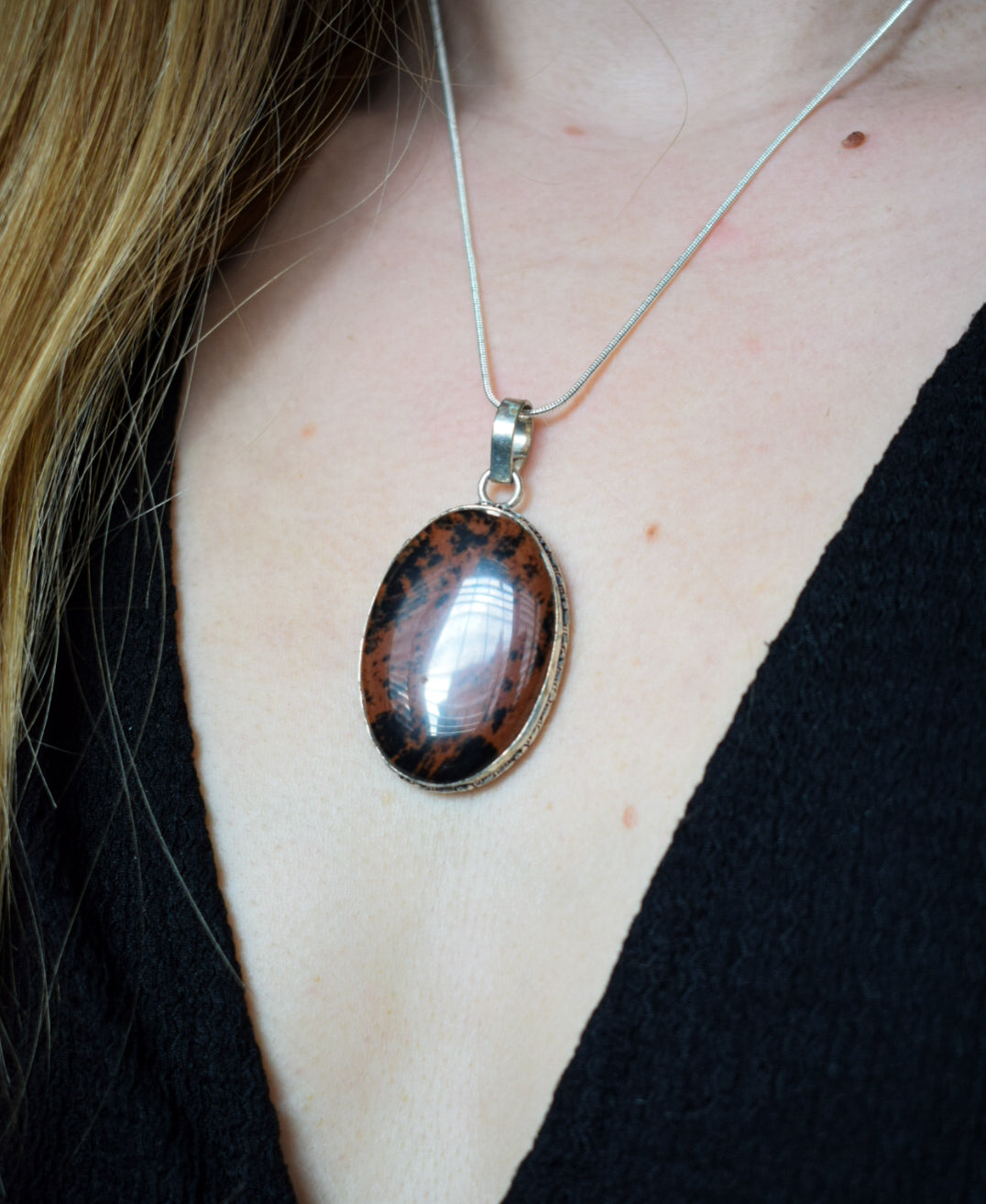 Mahogany Obsidian Necklace